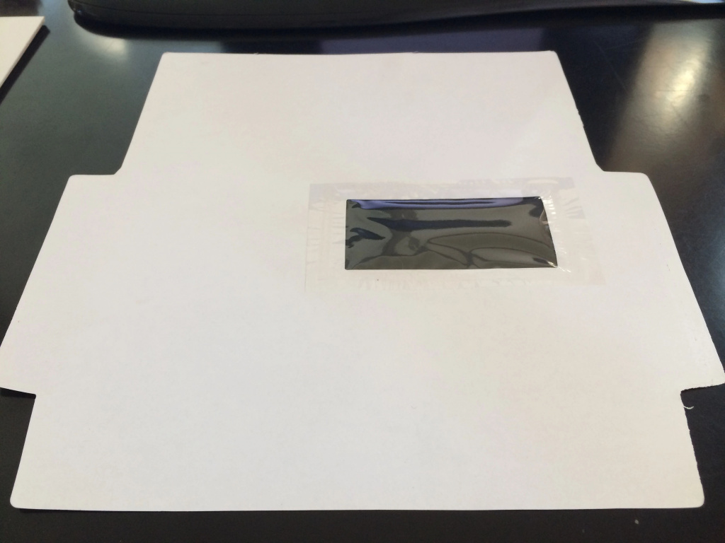 Фото готового конверта станка для ламинирования окон бумажных конвертов TM-390A